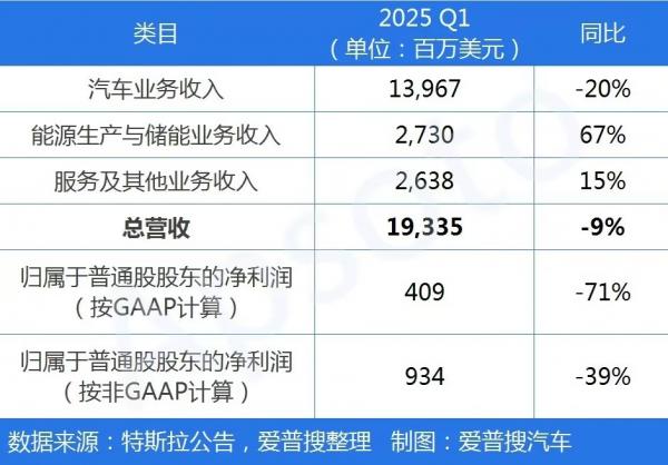 Tesla's Q1 2025 Financial Performance