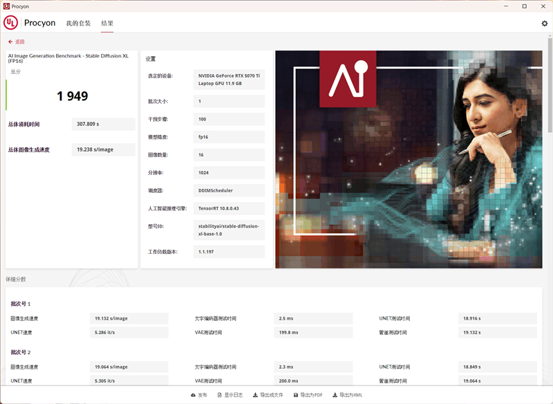Procyon AI Image Generation Benchmark